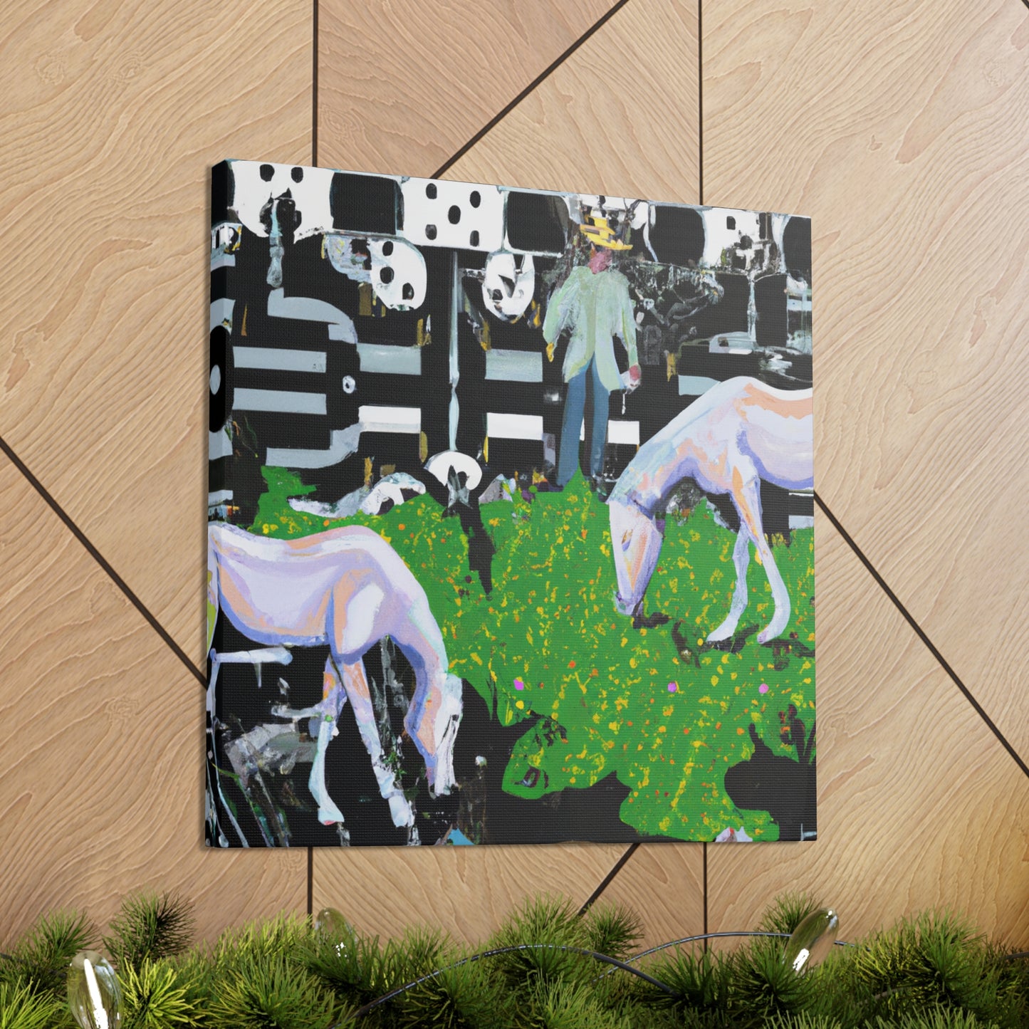 Majestic Grazing Horses - Canvas