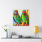 "Senegal Parrots in Bloom" - Canvas