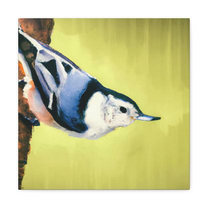 "White-breasted Nuthatch Bliss" - Canvas