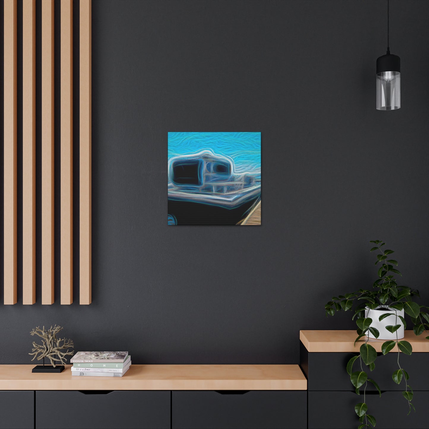 "Pontoon Boat Dreamscape" - Canvas