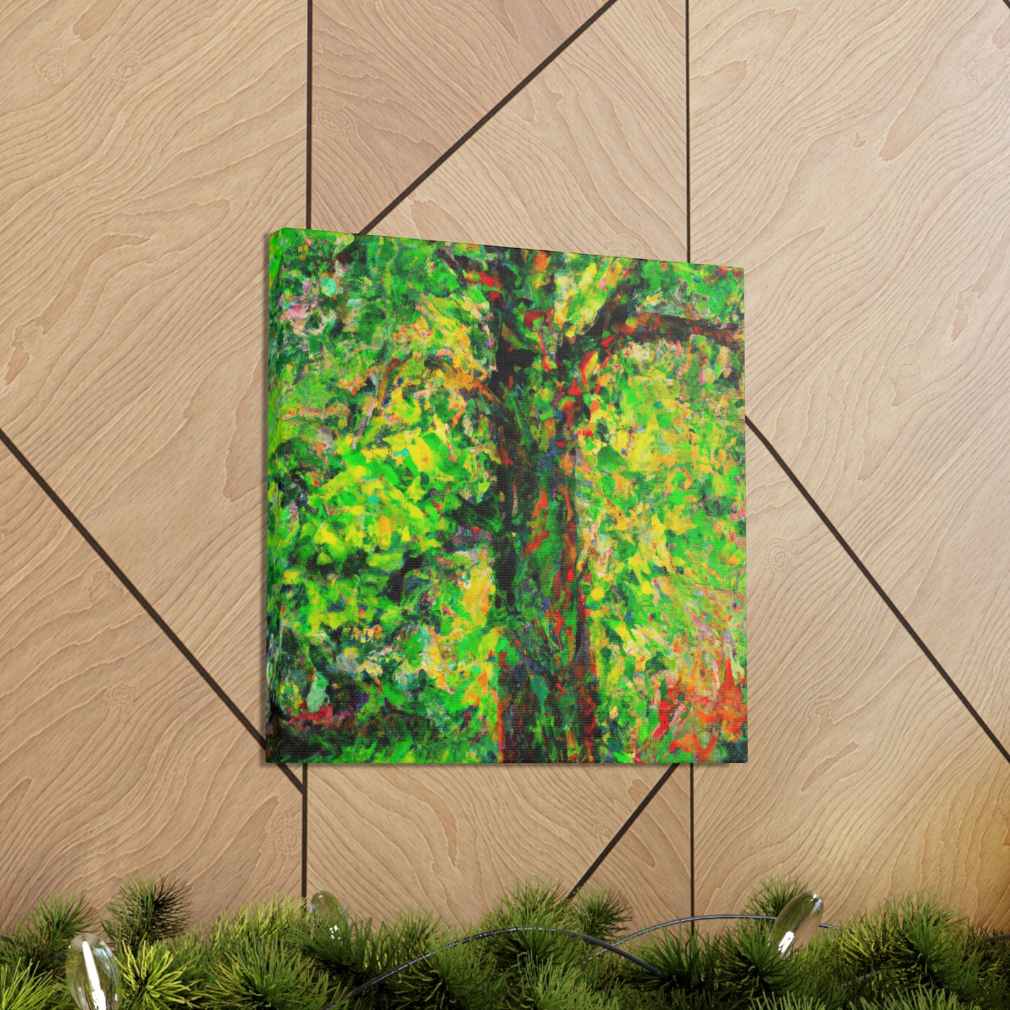 Elm Beneath Moonlit Sky. - Canvas