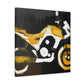 "Motorcycle Roars Forward" - Canvas