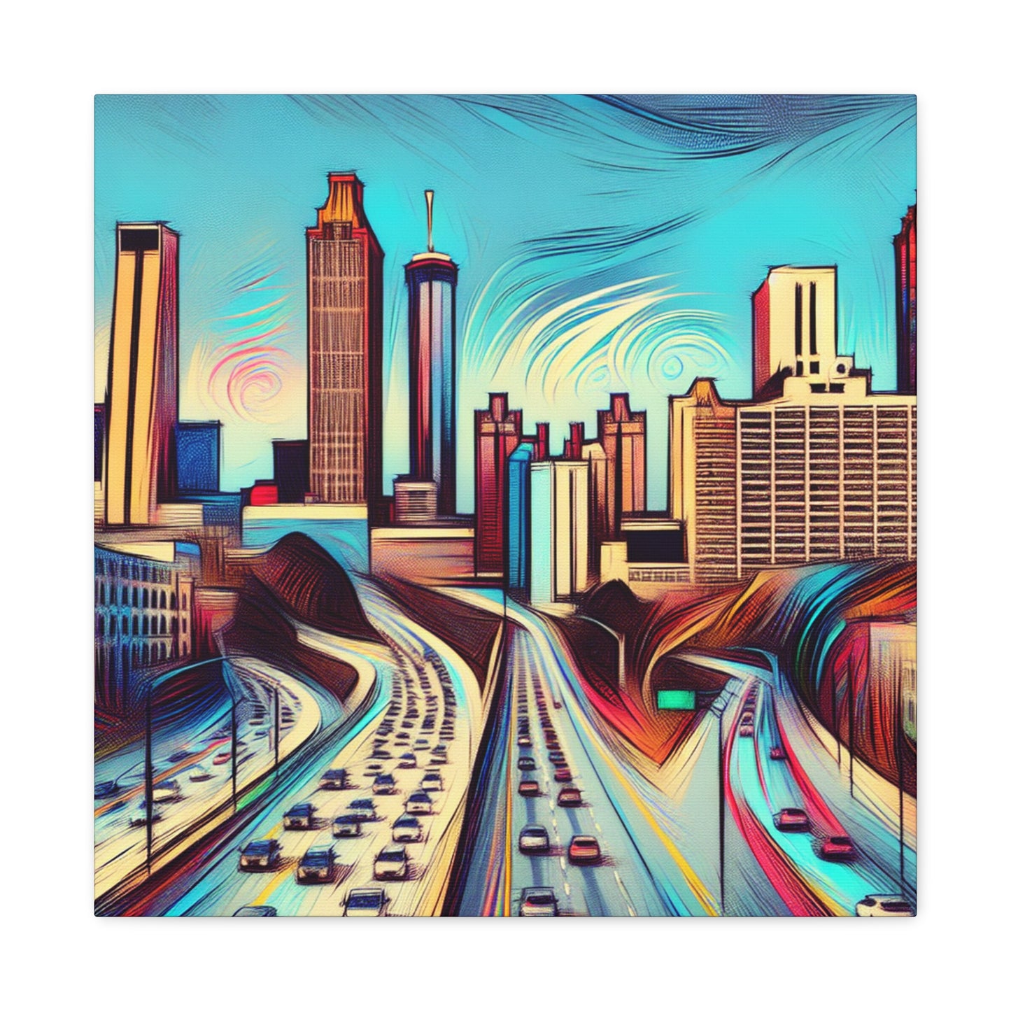 "Unveiled Urban Illusions" - Canvas