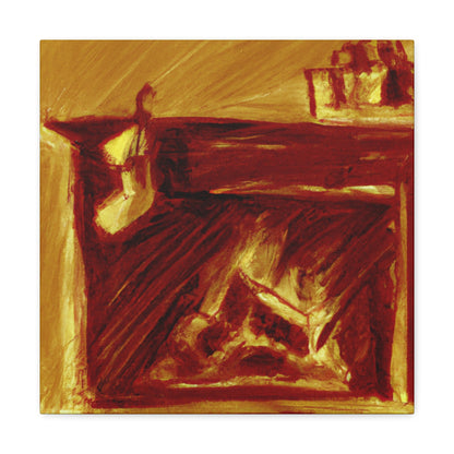 "Fire by the Hearth" - Canvas