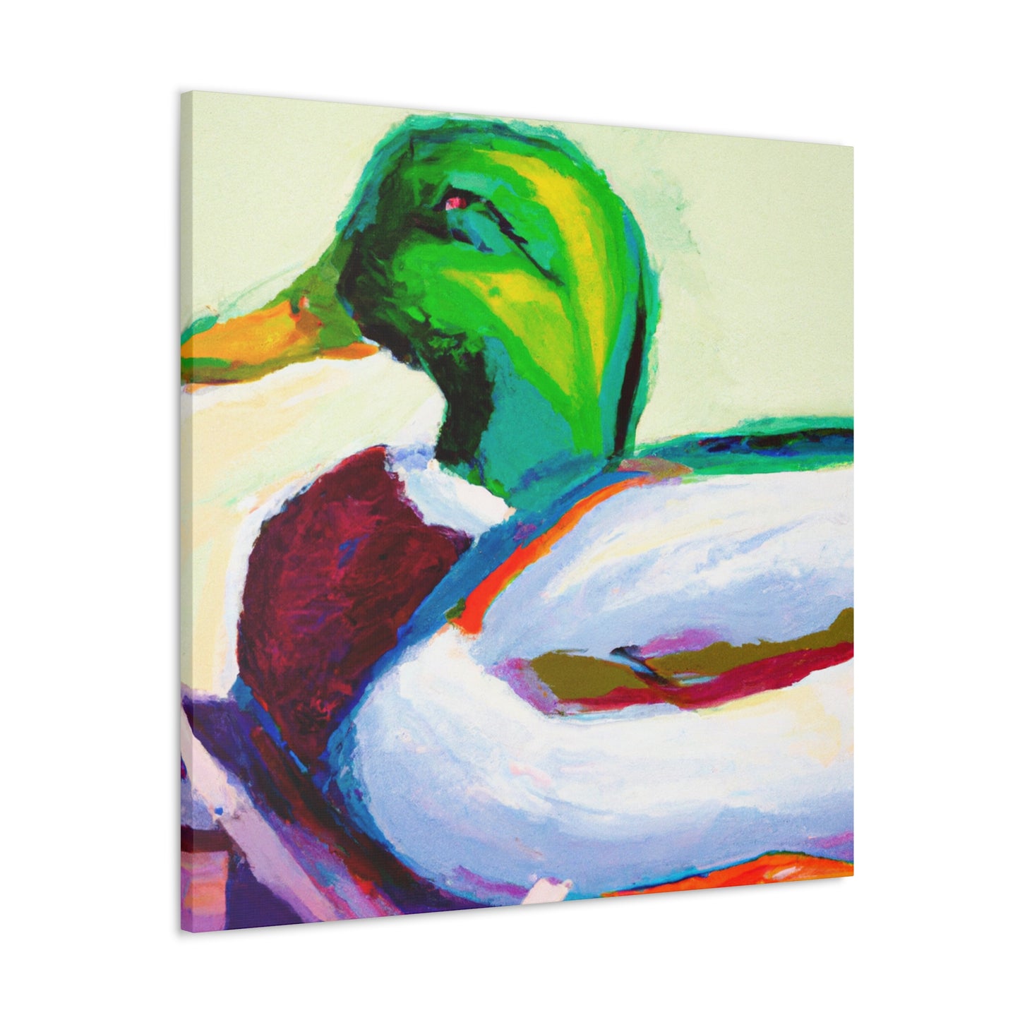 Mallard Duck Reflection - Canvas