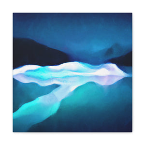 "Frozen Glacier Radiance" - Canvas