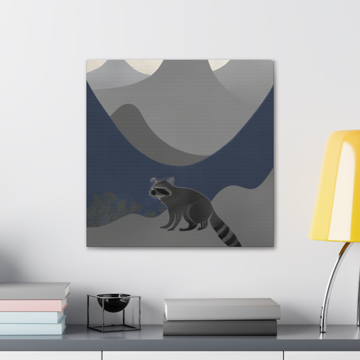 Raccoon In Blossom Time - Canvas