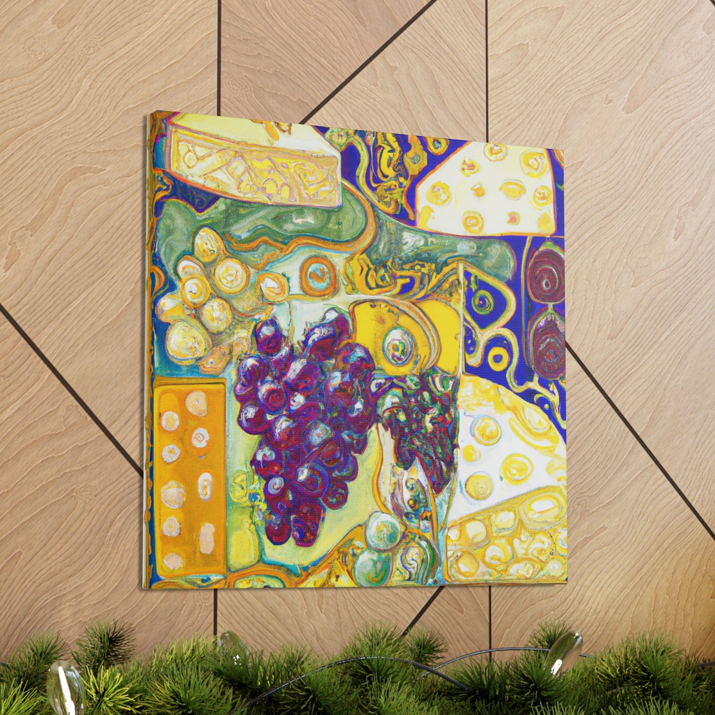 "Cheese Grapes Abundance" - Canvas