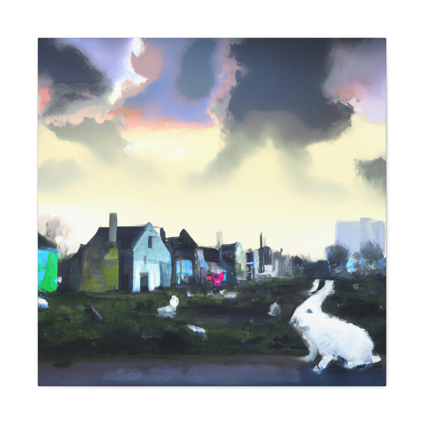 Rabbit's Urban Escape - Canvas