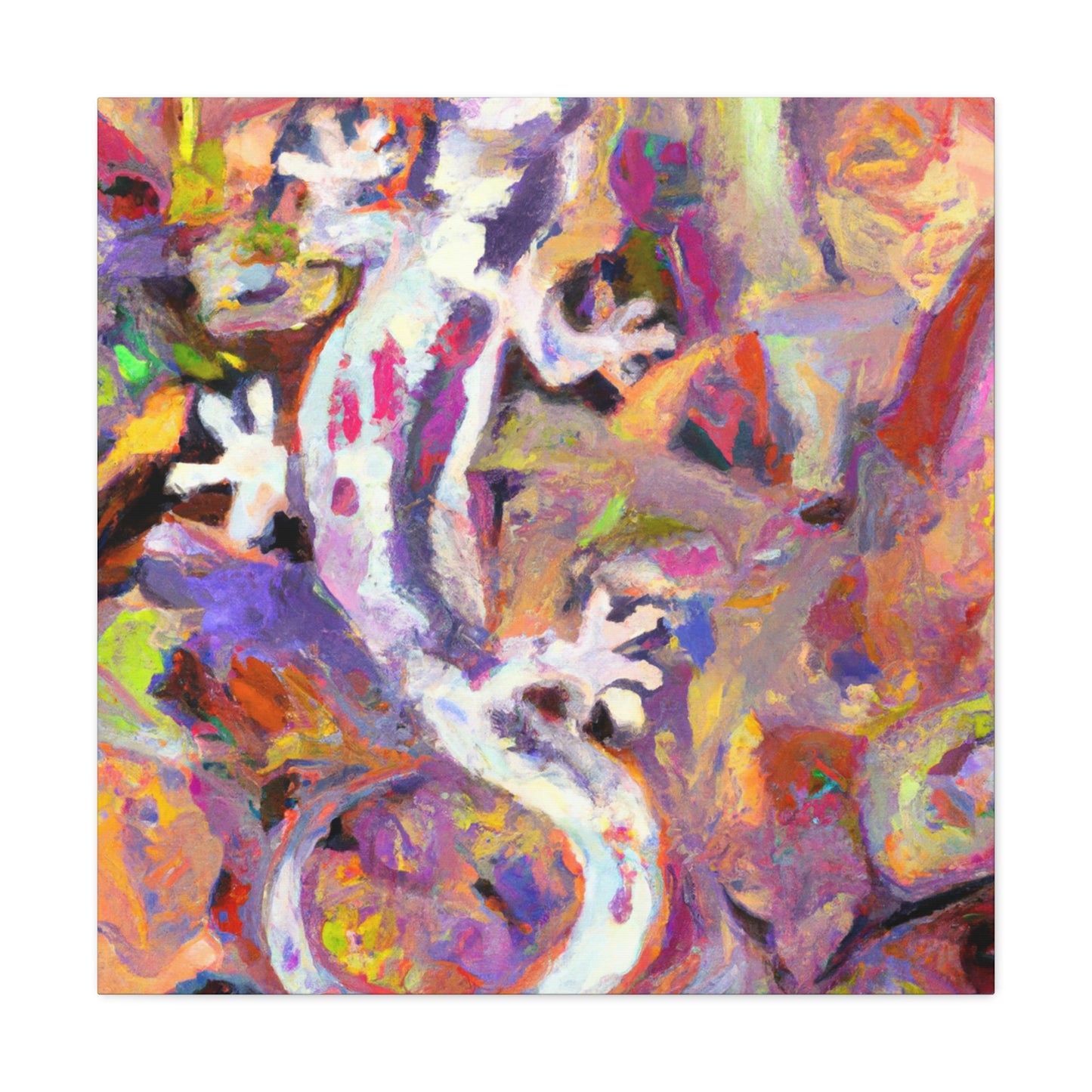 Geckos in Impressionism - Canvas