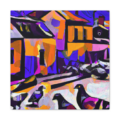 Pigeon in Flight - Canvas