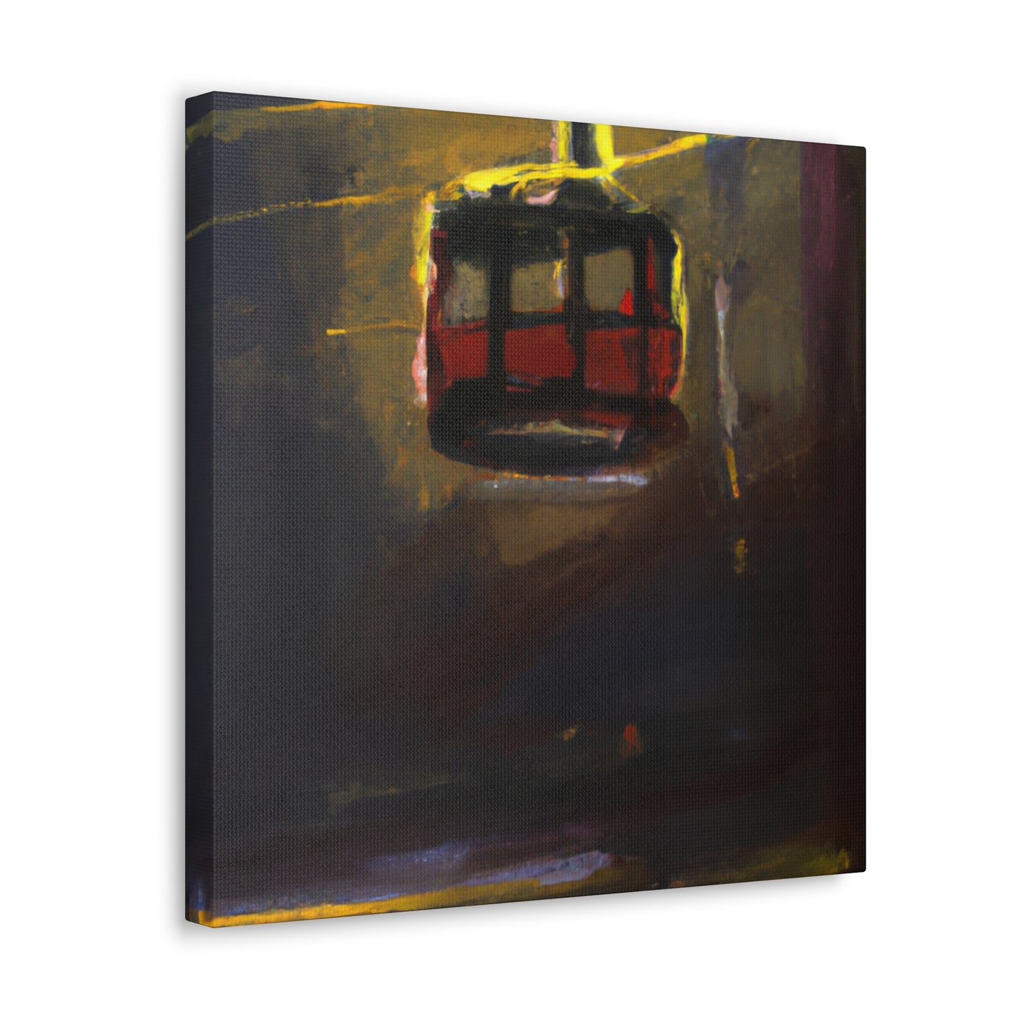 "Coastal Cable Car Ride" - Canvas