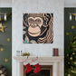 "Chimp Wisdom in Deco". - Canvas