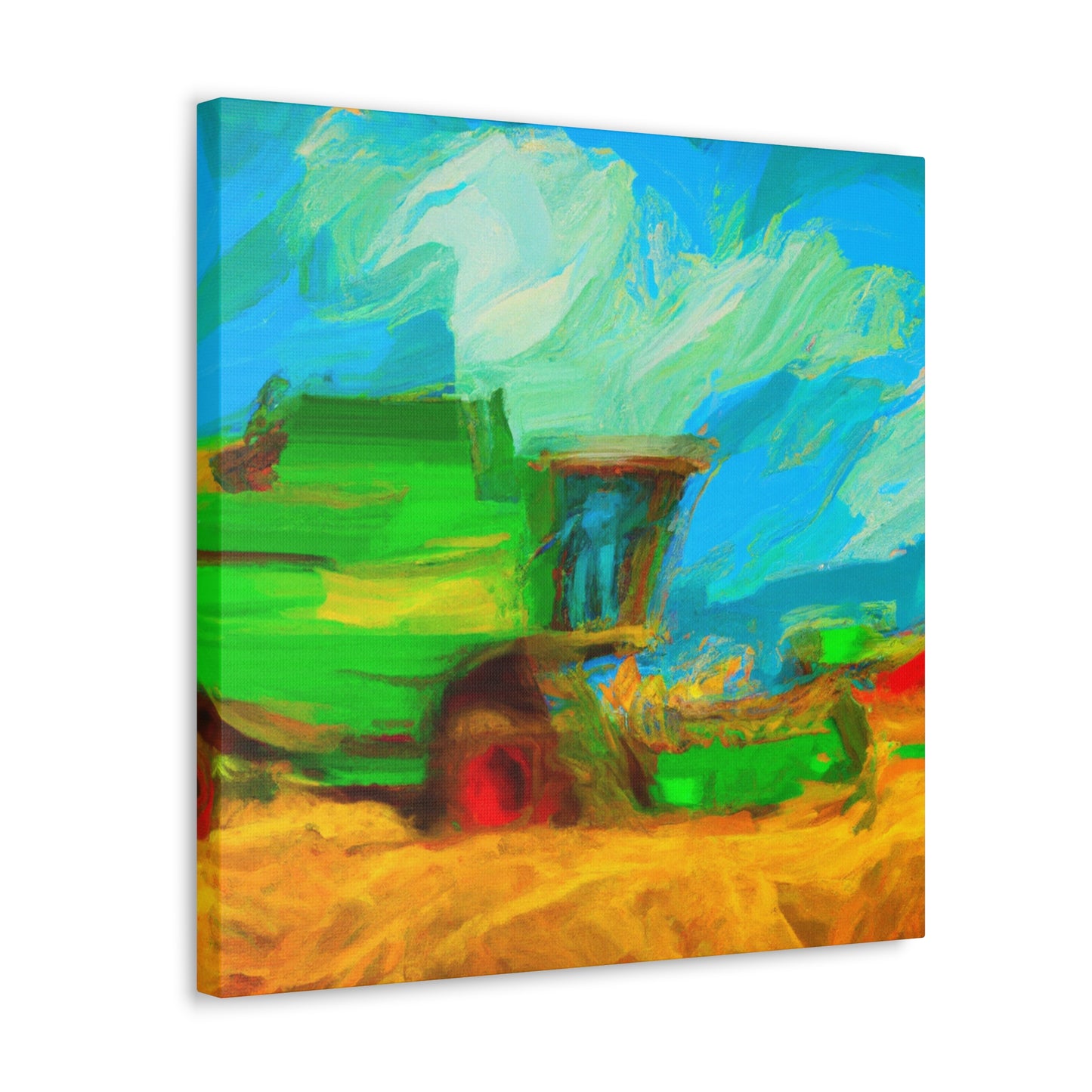 Combine Harvester Abstract - Canvas