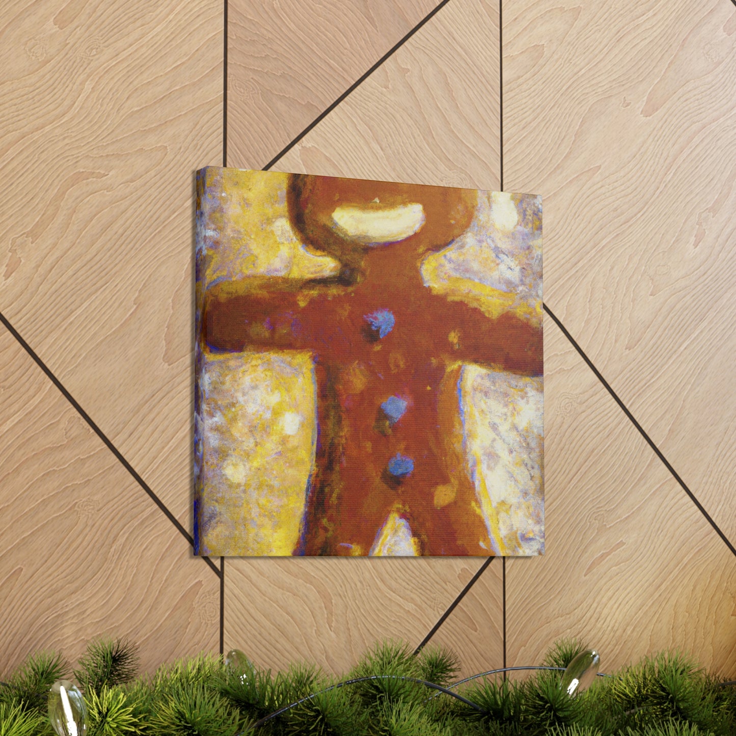 Gingerbread Man Dances - Canvas