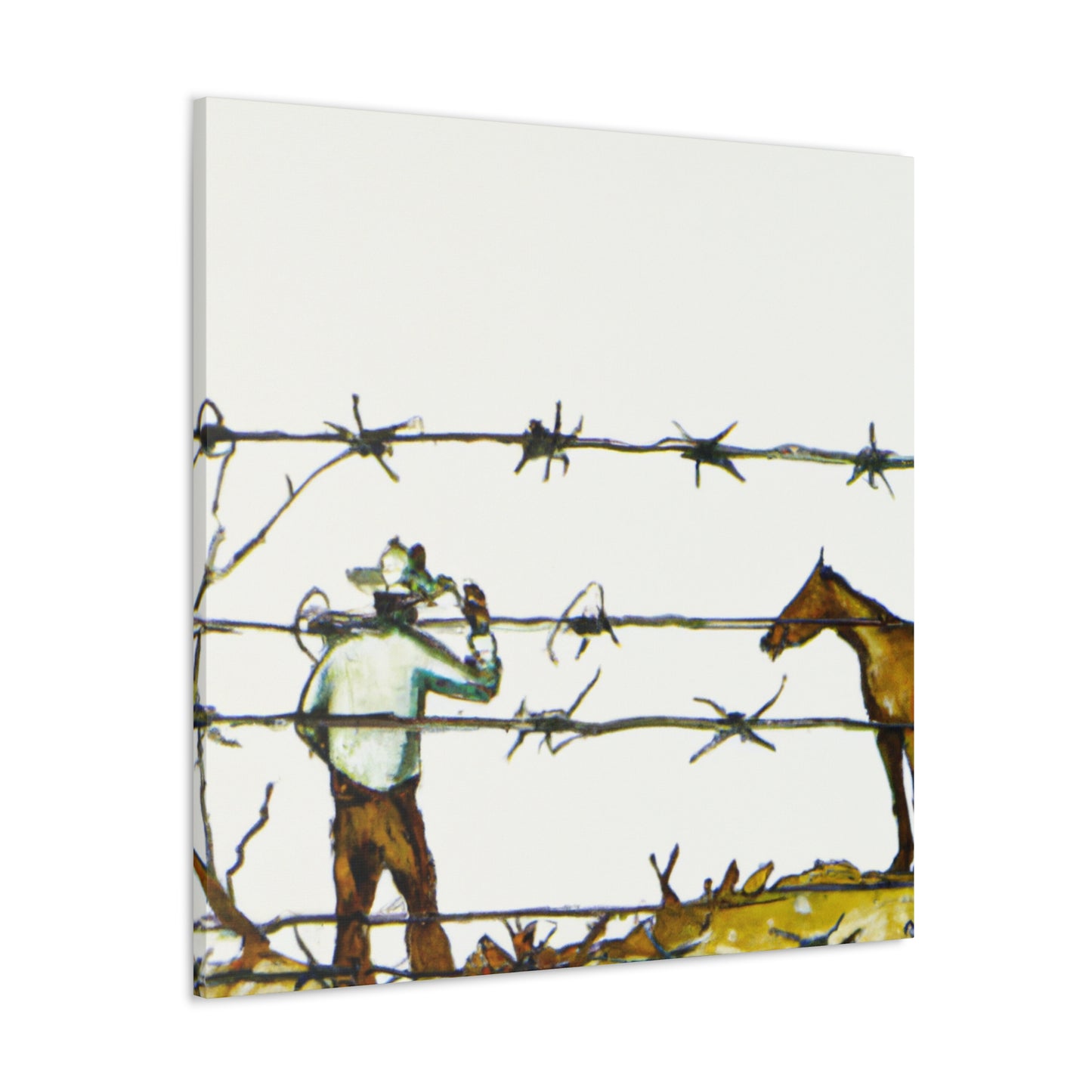 "Barbed Wire Paradox" - Canvas