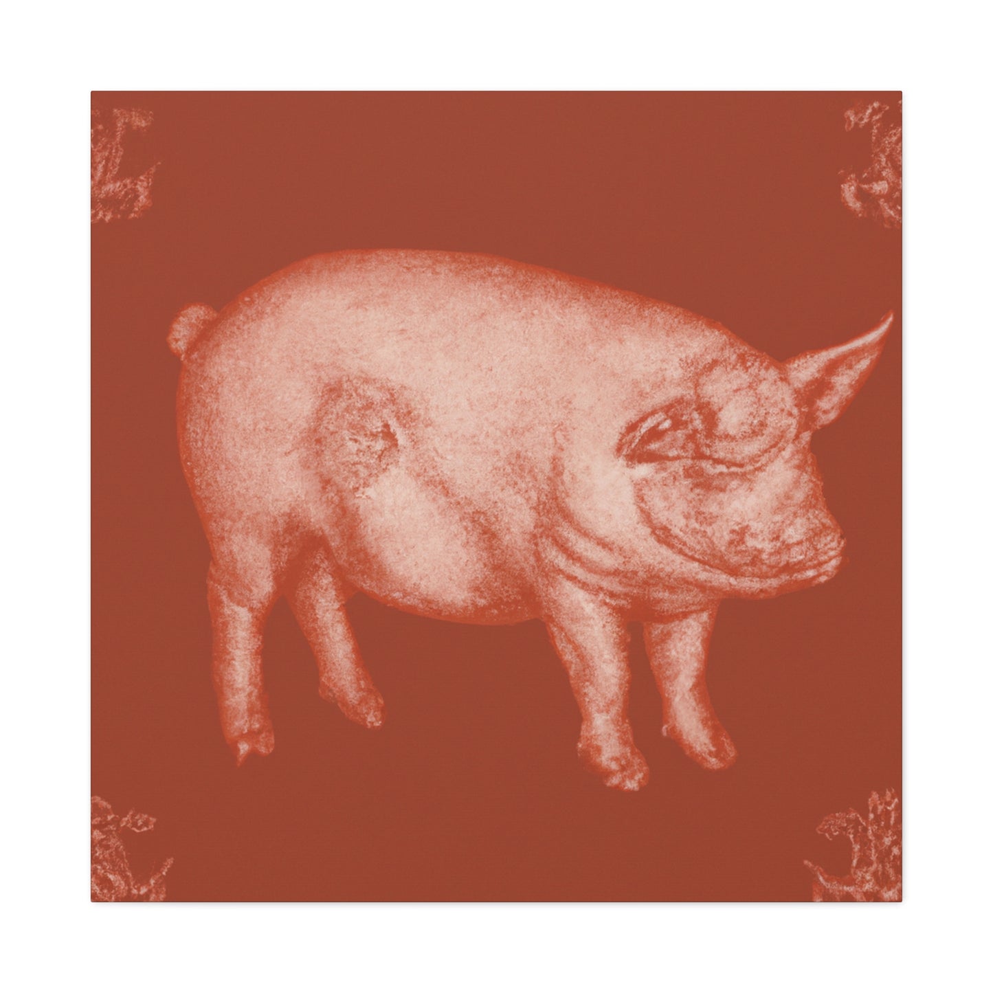 Pig in Splendour. - Canvas