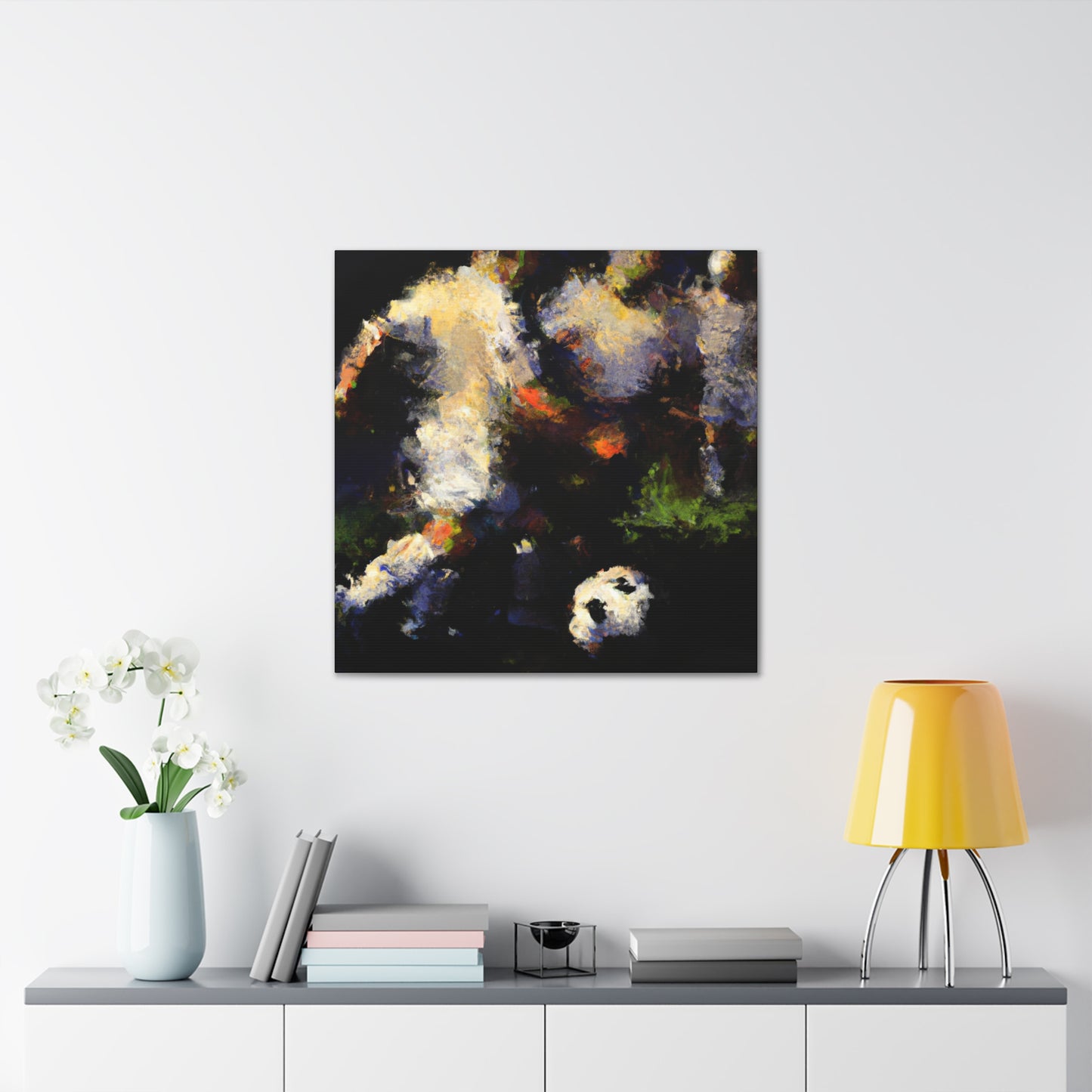 "Playing in Autumn Leaves" - Canvas