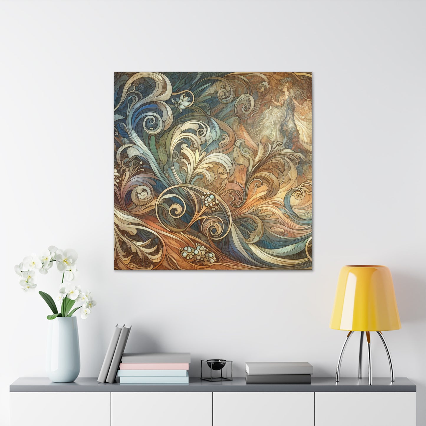 Gilded Whispers of Elegance - Canvas