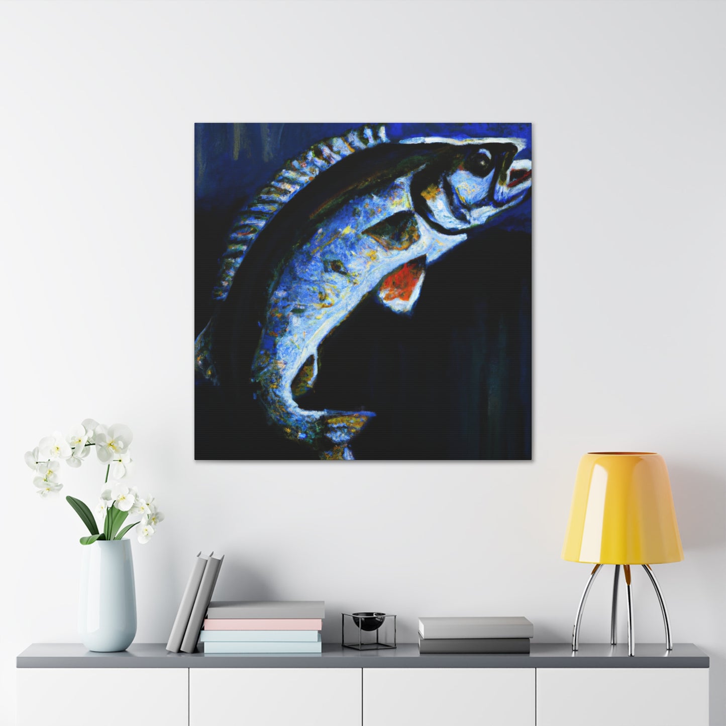 "Walleye Reflections Impression" - Canvas