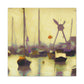 "Harbor at Sunrise Scene" - Canvas