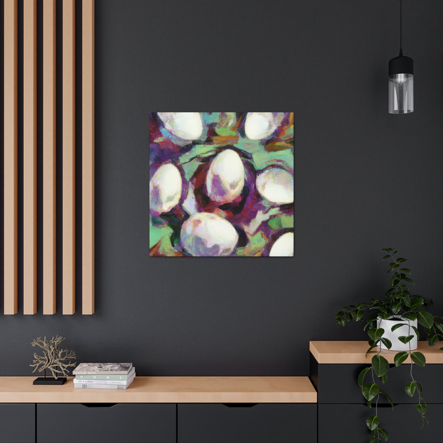 "Eggs At Sunrise Impression" - Canvas