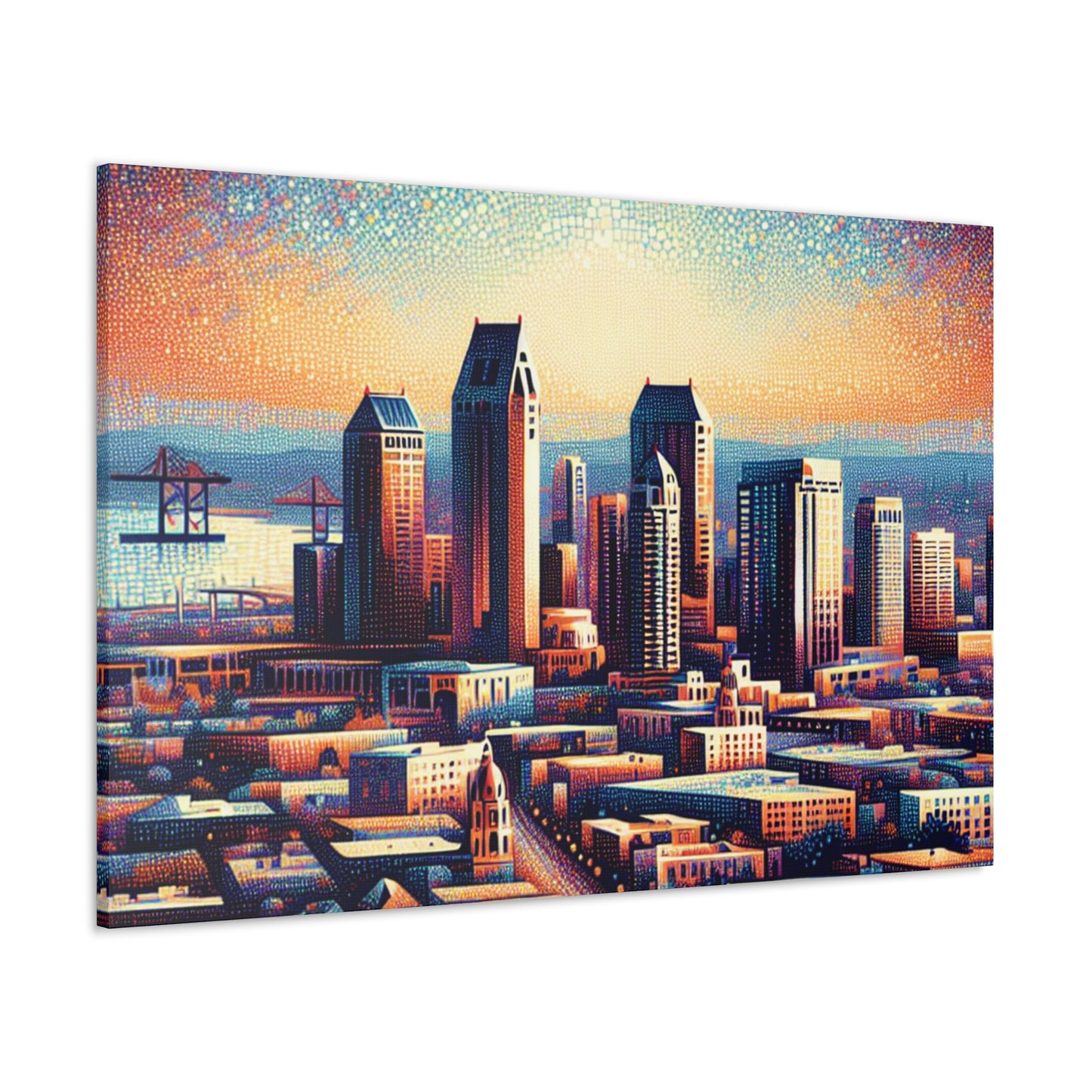 "Splendid Coastal Pointillism" - Canvas