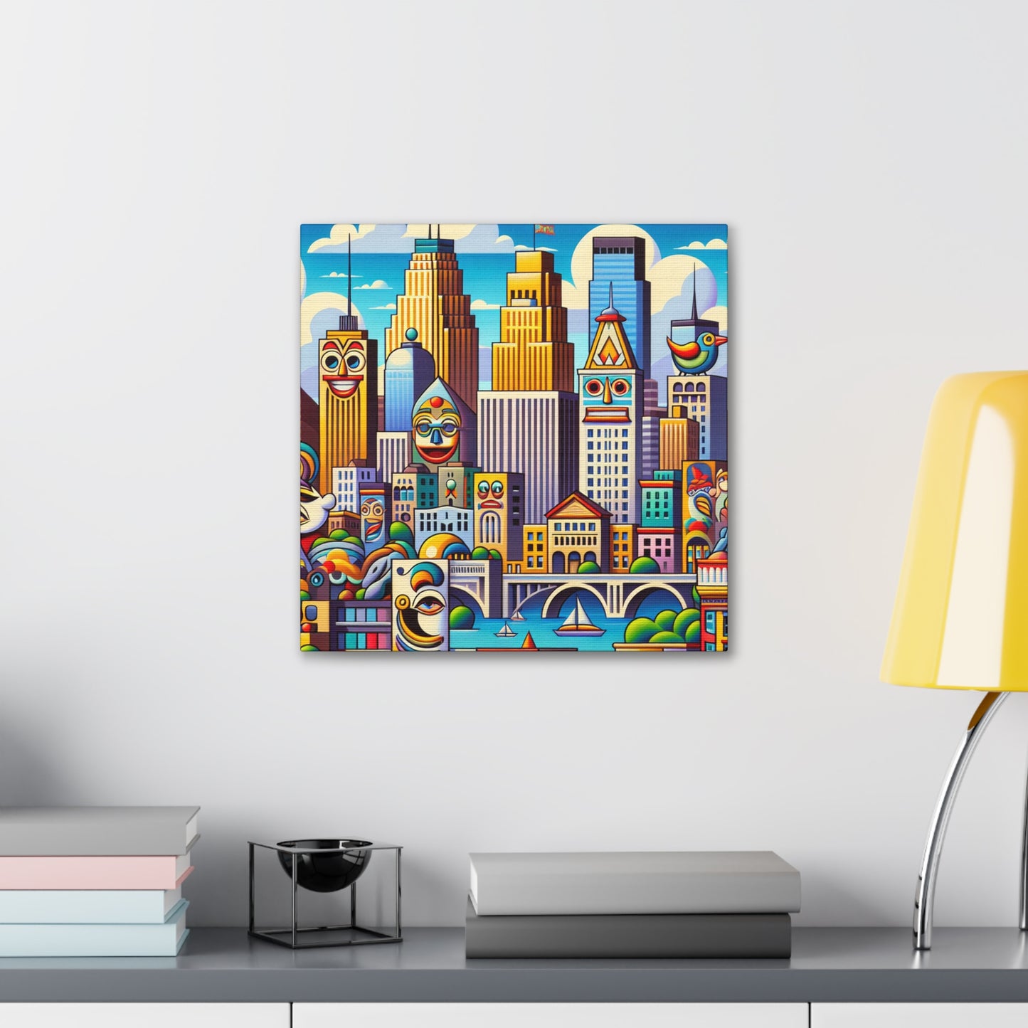 Cityscape Symphony Minneapolis - Canvas