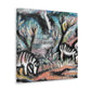 "Zebra's Striped Symphony" - Canvas