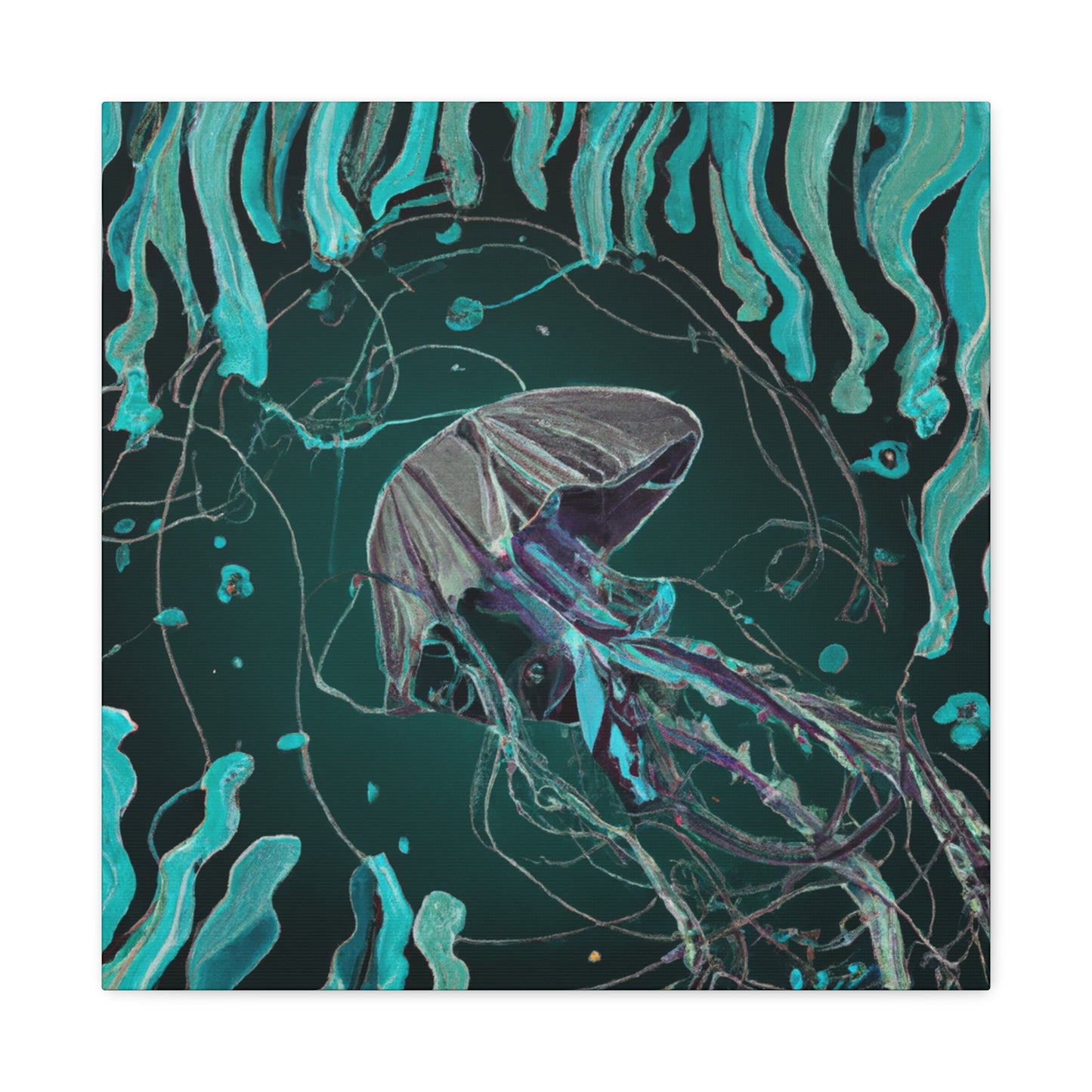 Jellyfish Art Deco - Canvas