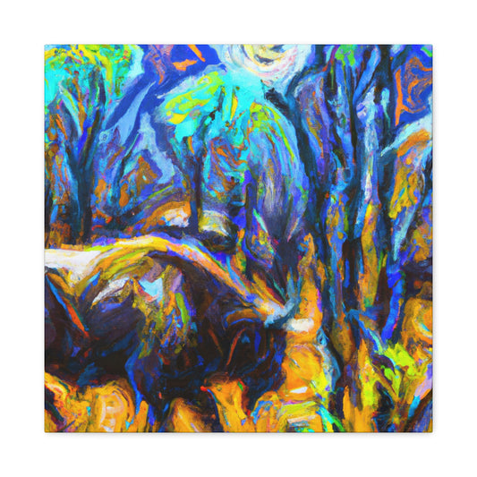 Bison in Impressionism - Canvas