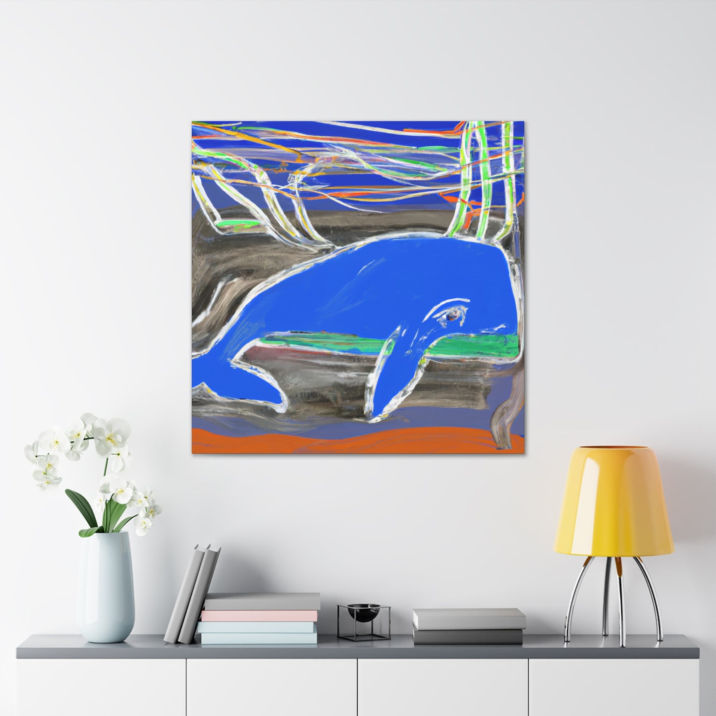 "Whale's Awesome Expression" - Canvas