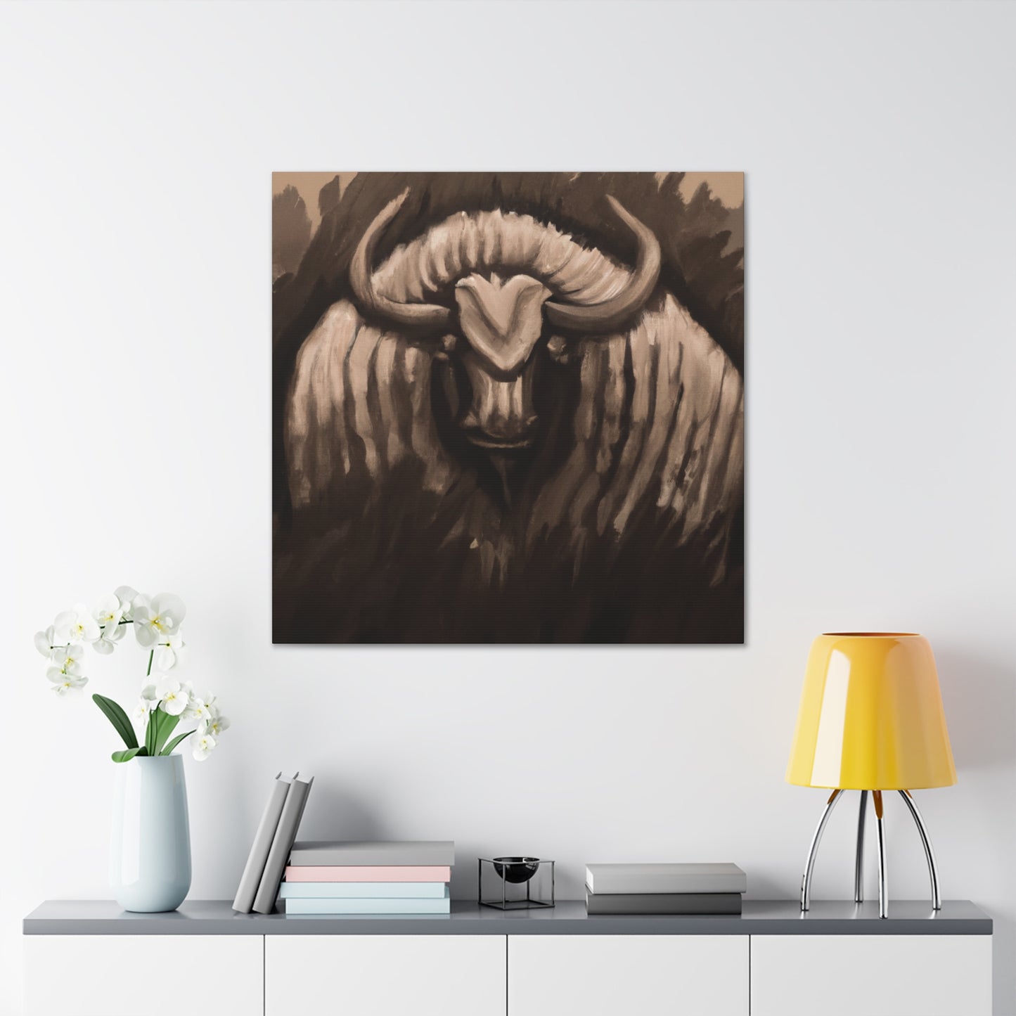 Bison's Majestic Moment - Canvas