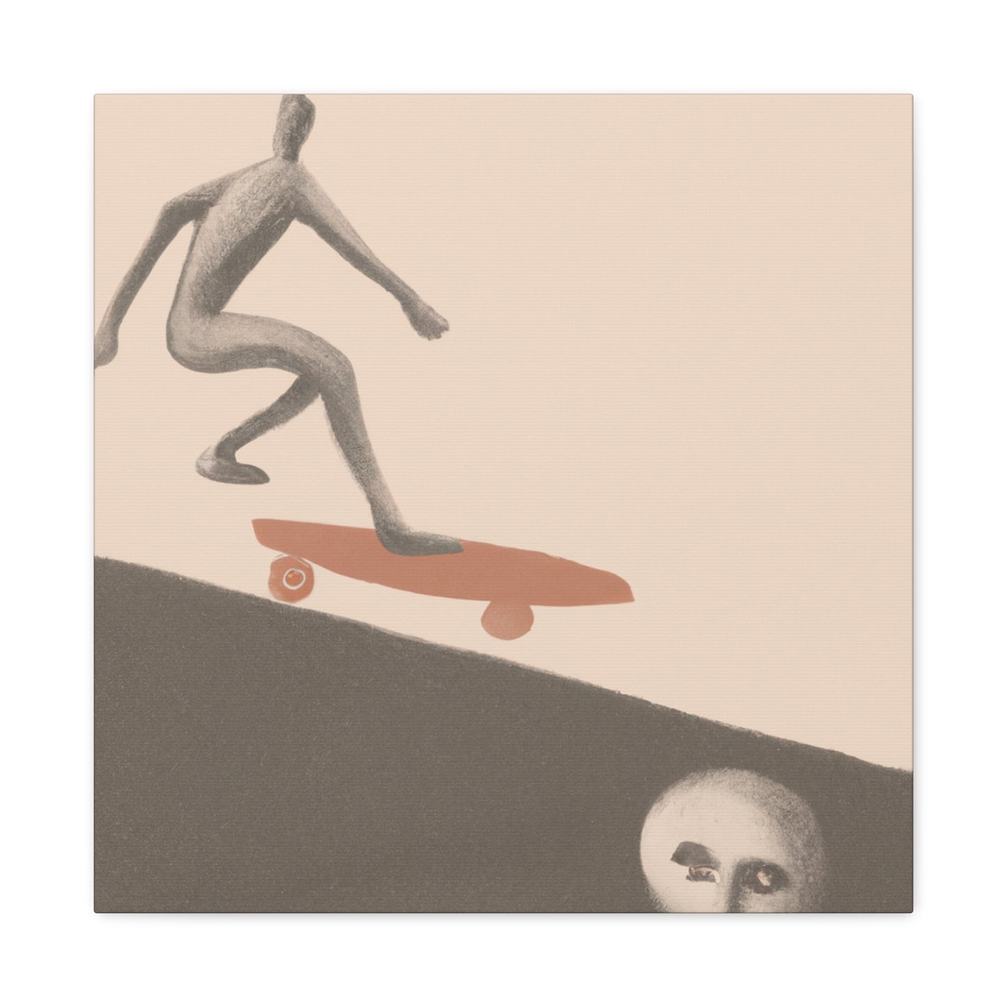 Skateboarding Surreal Dream - Canvas