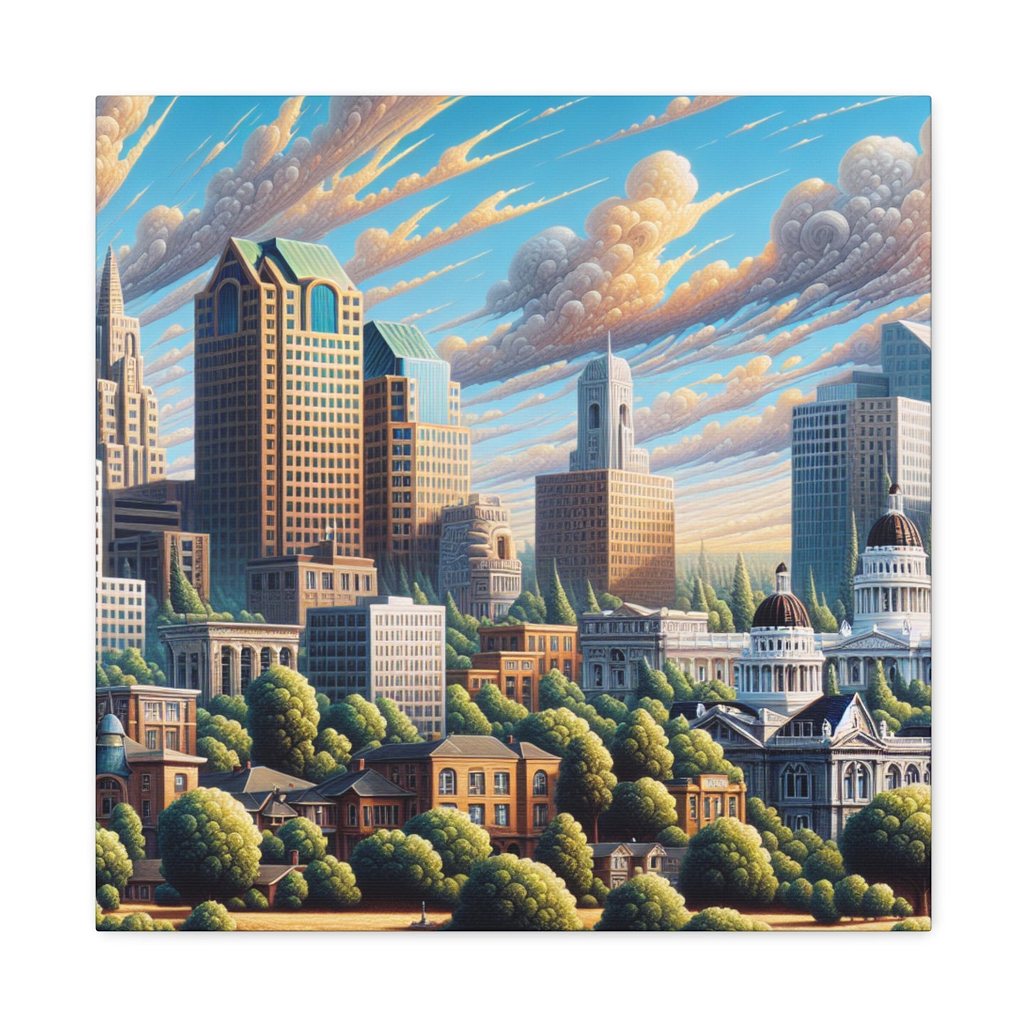 "Sacramento: Dreamlike Metropolis" - Canvas