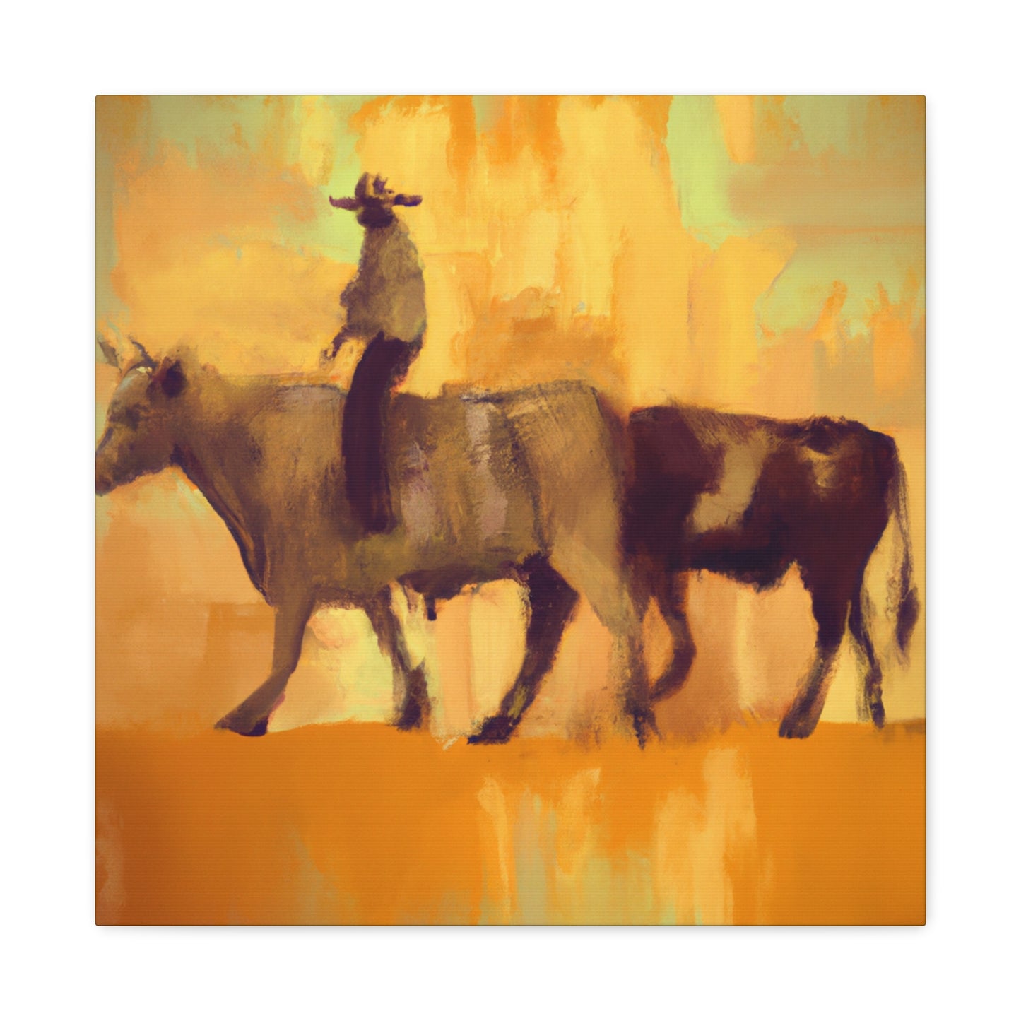 Cattle Drive Epic Scene - Canvas