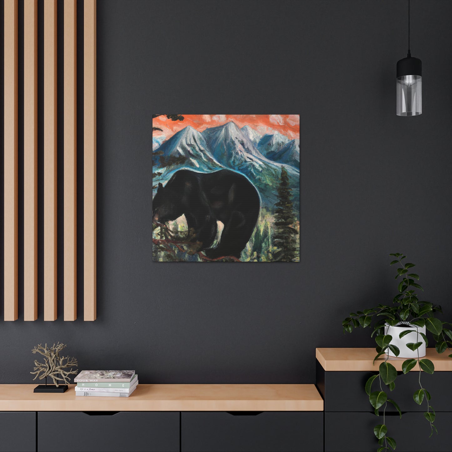 "Black Bear Unfathomable" - Canvas