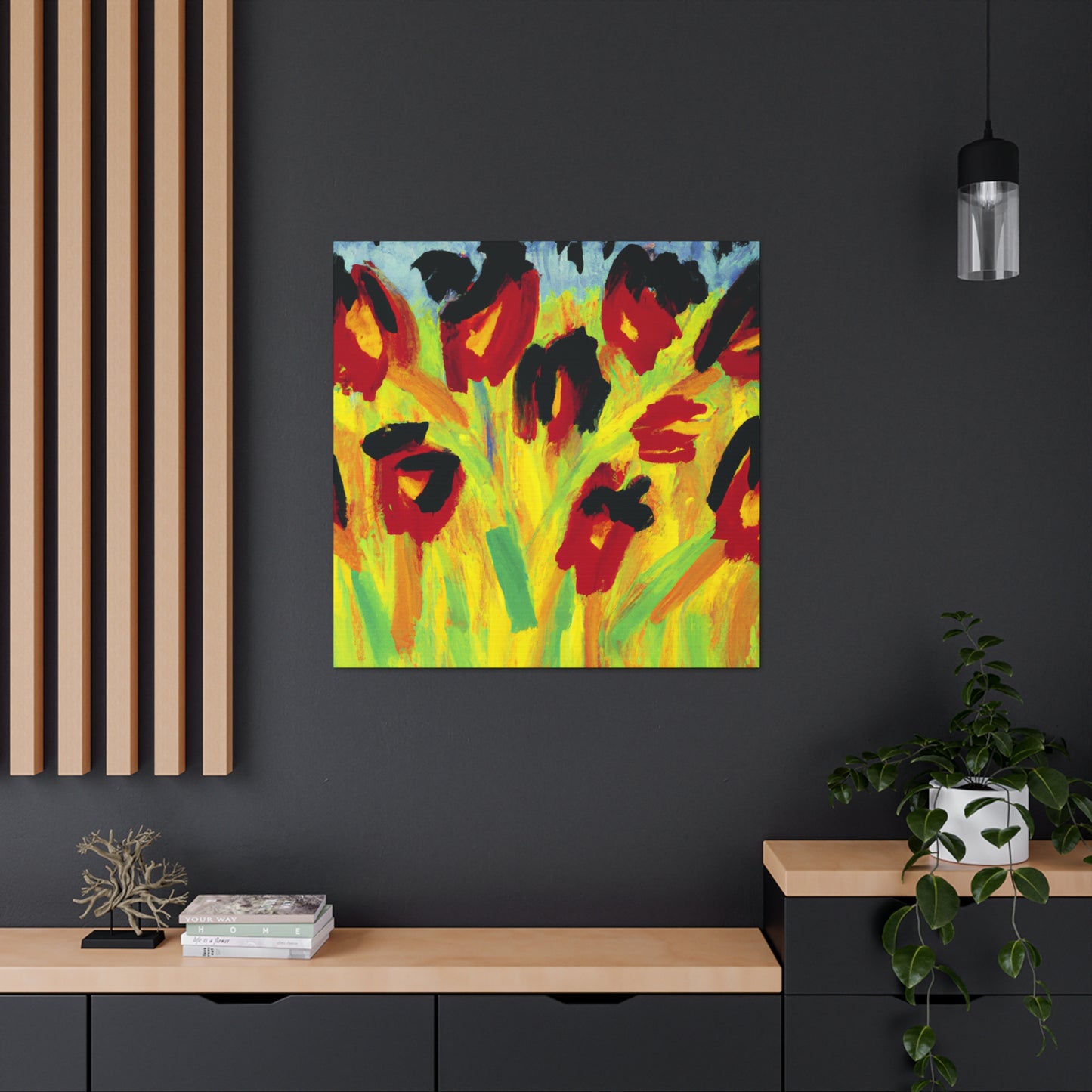 Tulips Abandoned Expressionism - Canvas