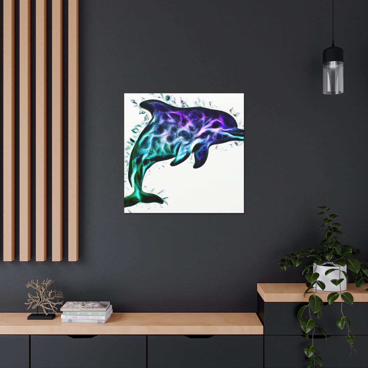 Dolphins in the Ocean - Canvas