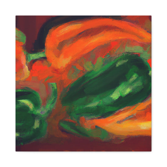 "Peppers in Prismatic Hues" - Canvas