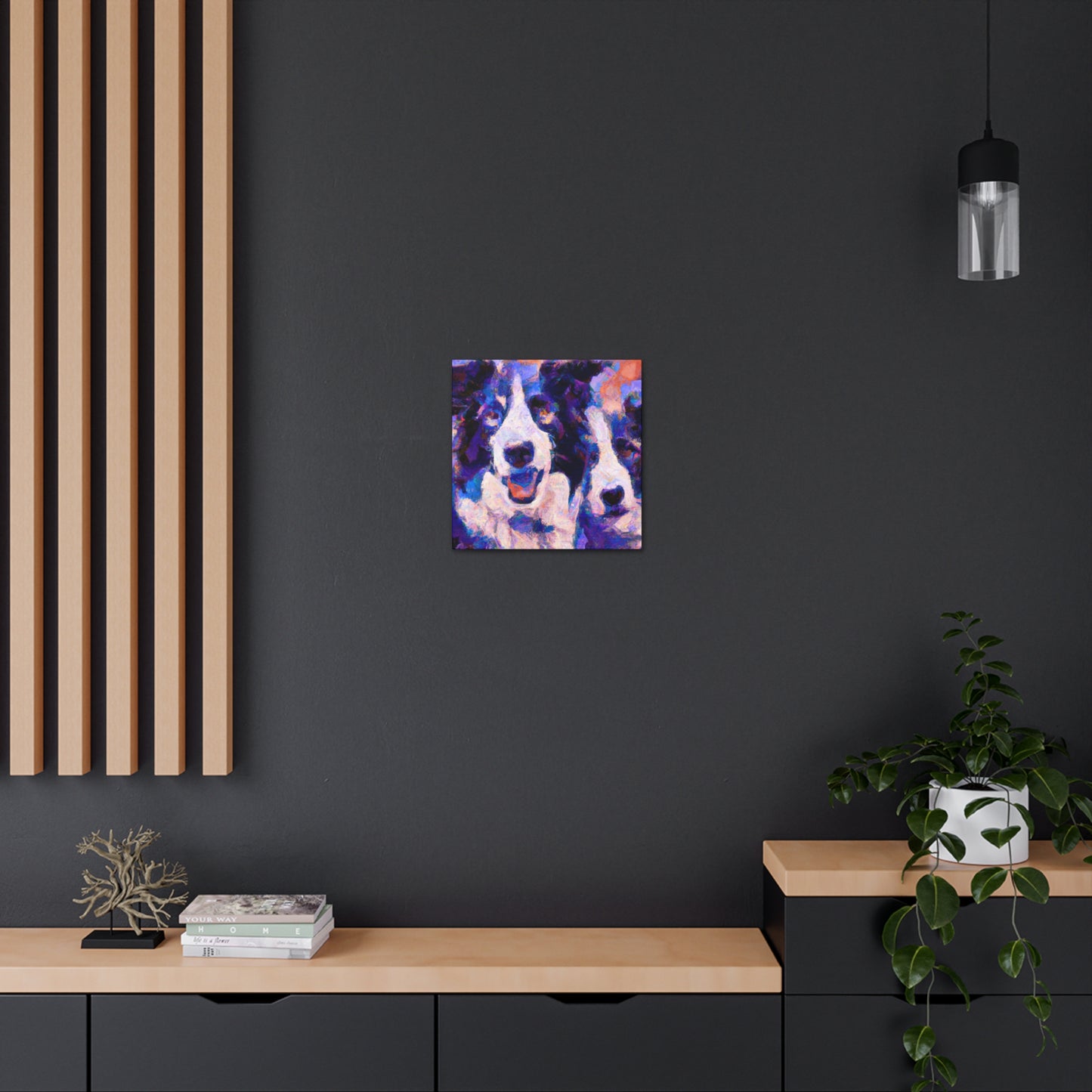 "Border Collie Impressionism" - Canvas