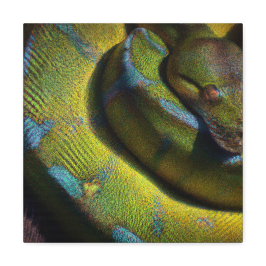 "Green Tree Python Shine" - Canvas