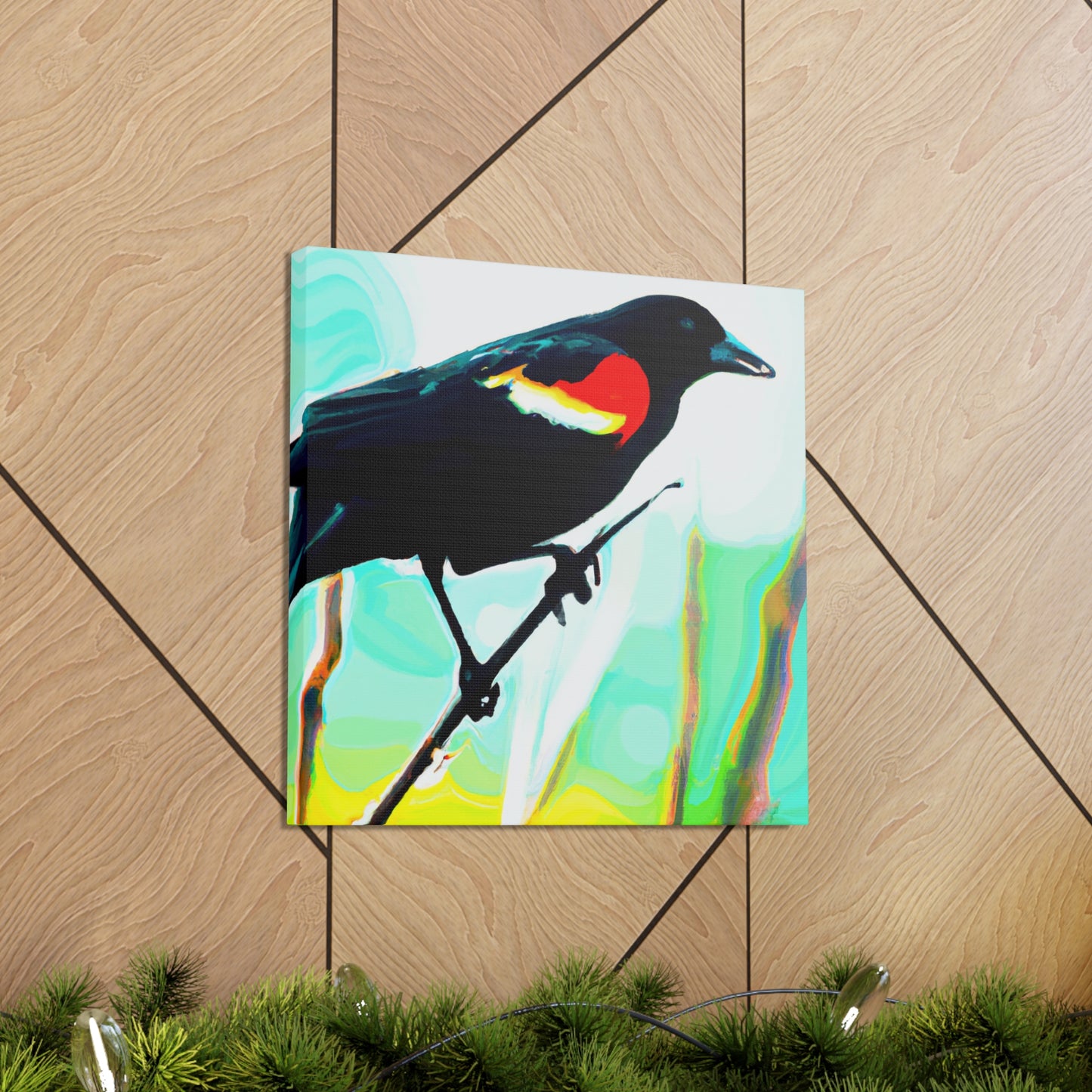 "Red-Winged Glory Awaits" - Canvas