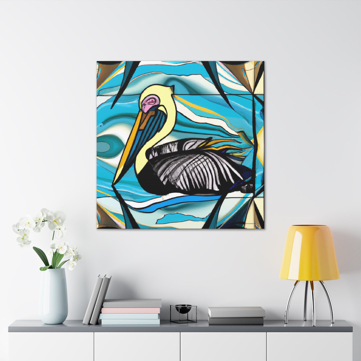 Pelican in Art Deco - Canvas