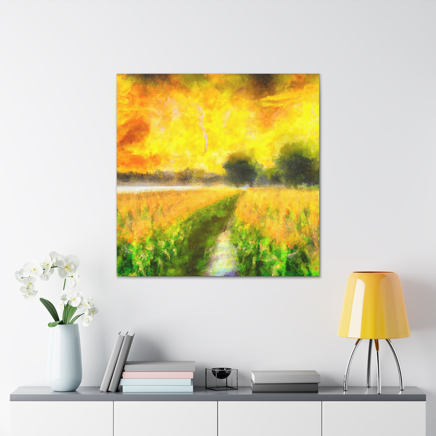 "Cornfield in Moonlight" - Canvas