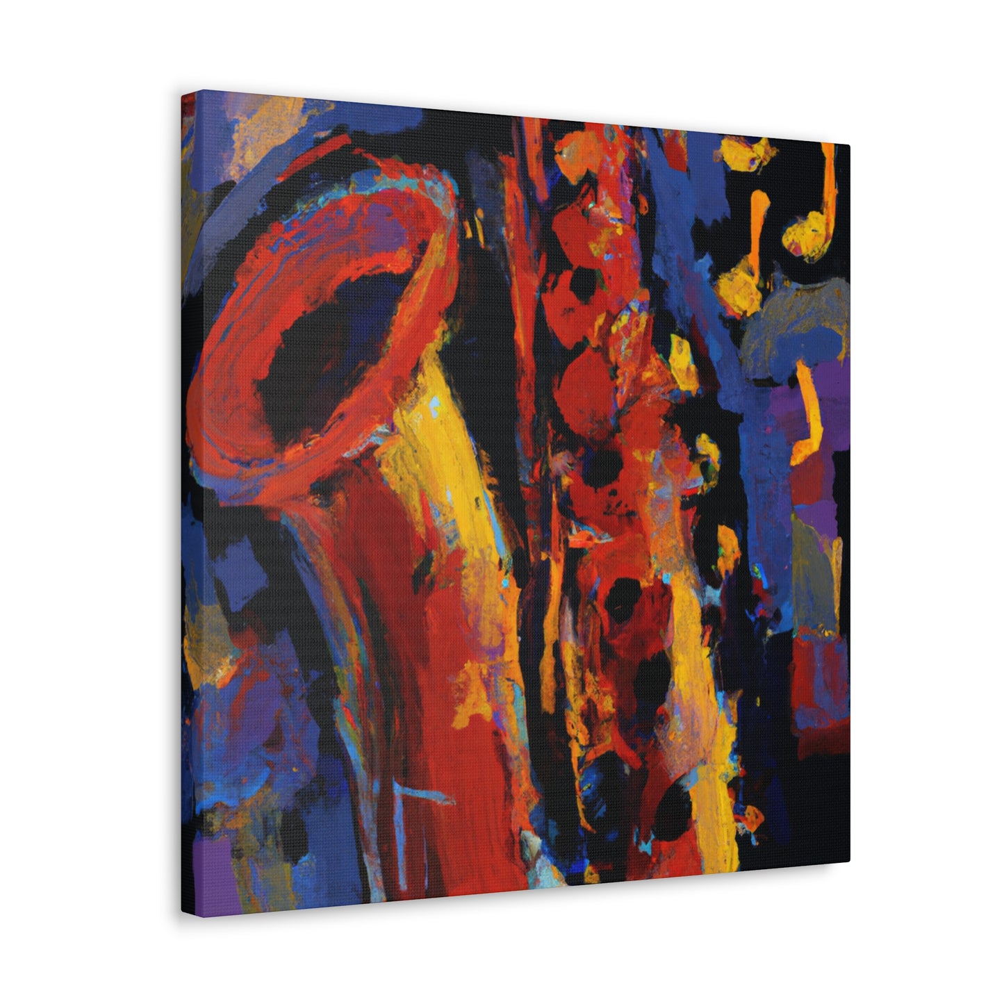 "Soulful Saxophone Symphony" - Canvas