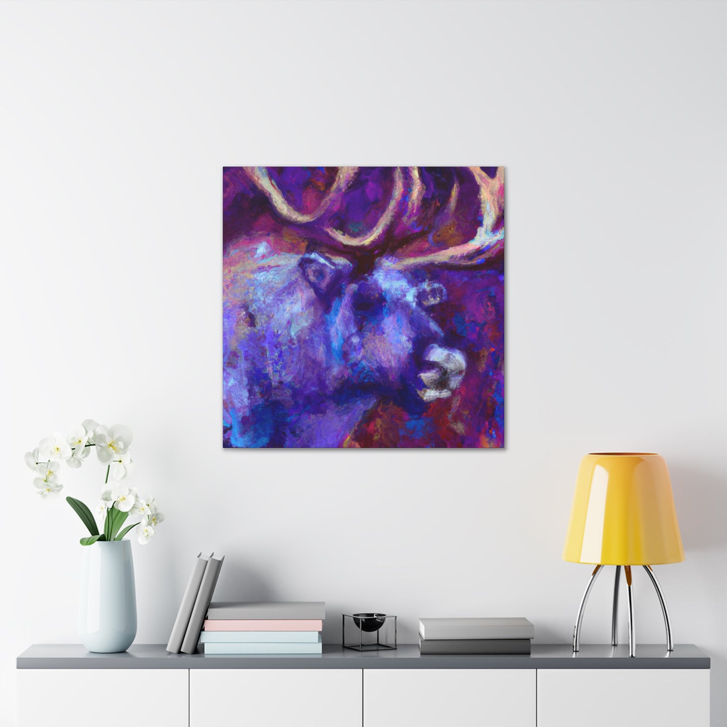 Reindeer Impressionism Scene - Canvas