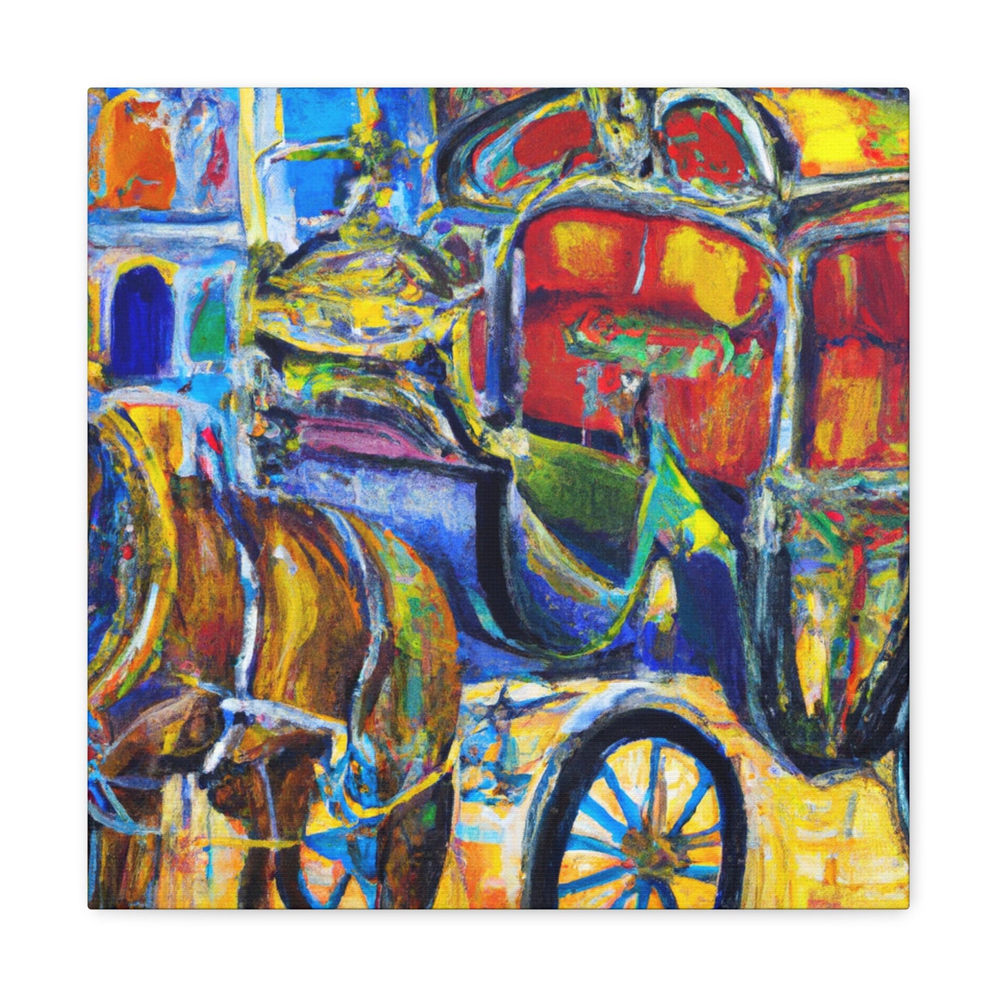 Horse and Carriage Ride - Canvas