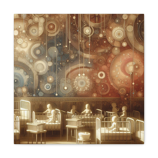 Gilded Dreamscape Odyssey - Canvas