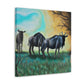 Wildebeest on Wildland - Canvas